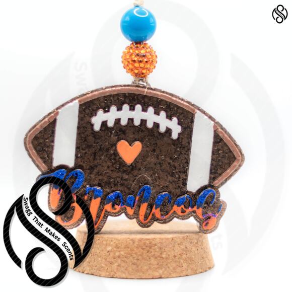 Broncos Football Silicone Freshie Mold - Picture 5 of 5